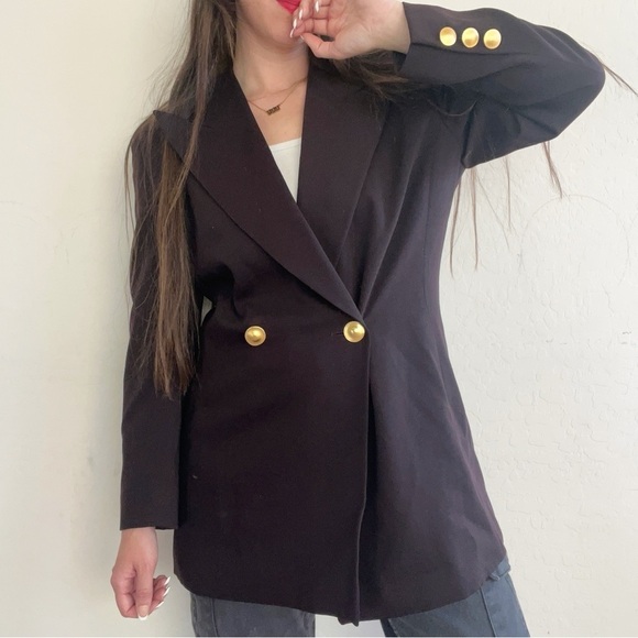 escada margaretha ley vintage deep dark purple blazer - Picture 1 of 11